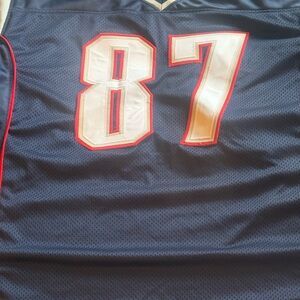 NFL Gronkowski Navy Blue Sports Jersey with Red and White Accents